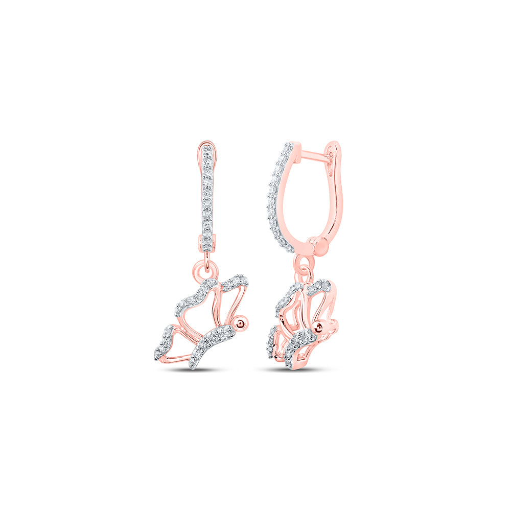1/4CTW-DIA CN BUTTERFLY EARRING