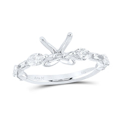 3/4CTW-DIA ANA M 1 1/2CT-CRD SEMI-MOUNT SINGLE HALO ENG. RING