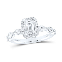 1 3/4CTW-DIA ANA M 1CT-CEME SINGLE HALO ENGAGEMENT RING