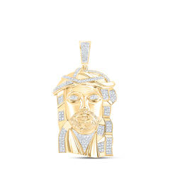 1 1/2CTW-DIA NK JESUS FACE MENS CHARM