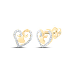 1/4CTW-DIA P1P2 HEART EARRING