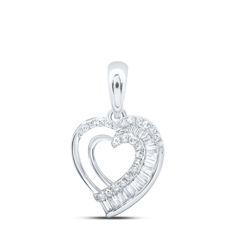 1/4CTW-DIA P1P2 HEART PENDANT