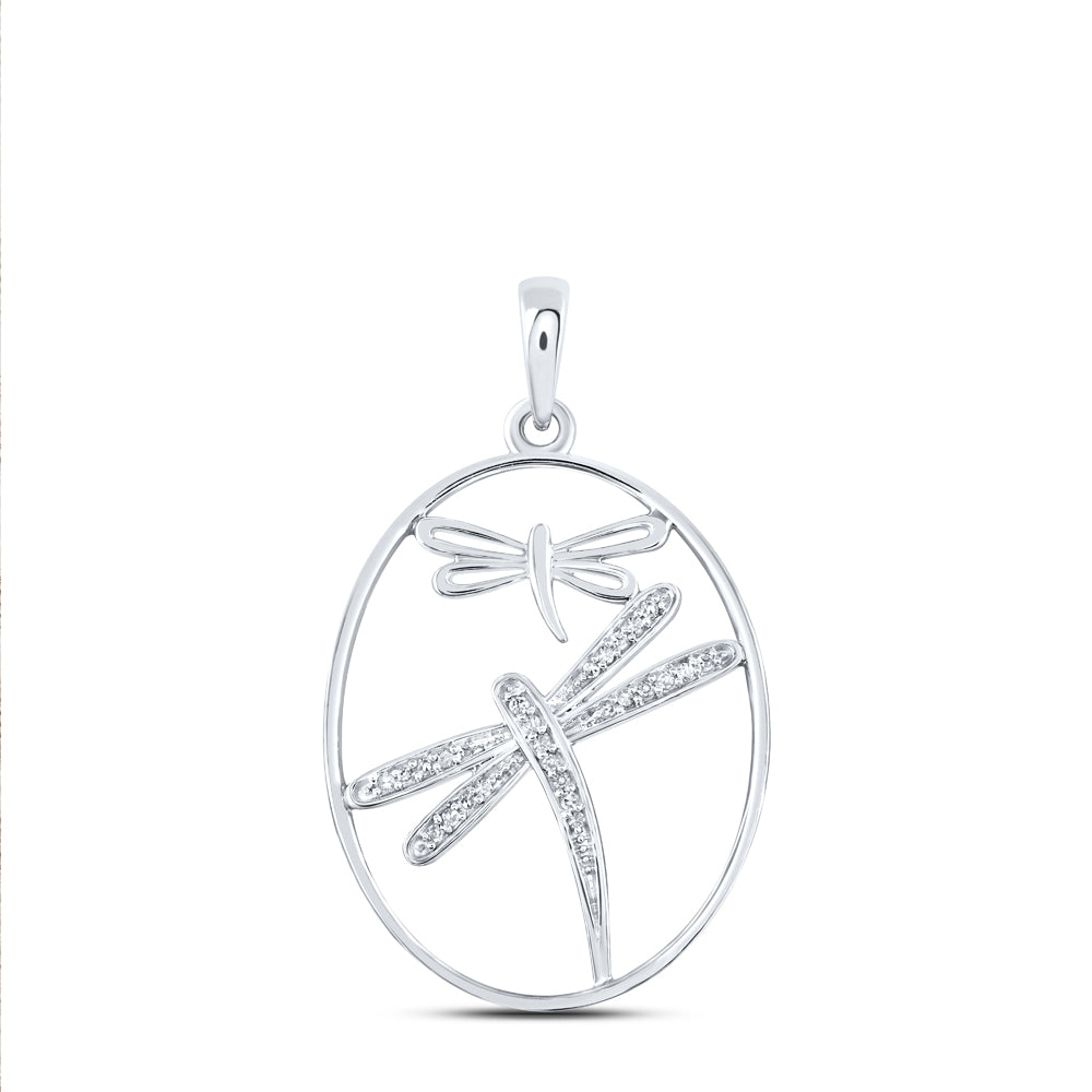 Sterling Silver 1/10 CTW-Natural Diamond Gift Pendant 1.52 Gram