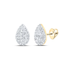 3/8CTW-DIA NK PEAR EARRING