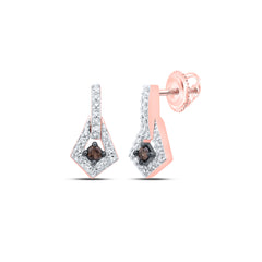 1/6CTW-DIA NK COGNAC DANGLE EARRING