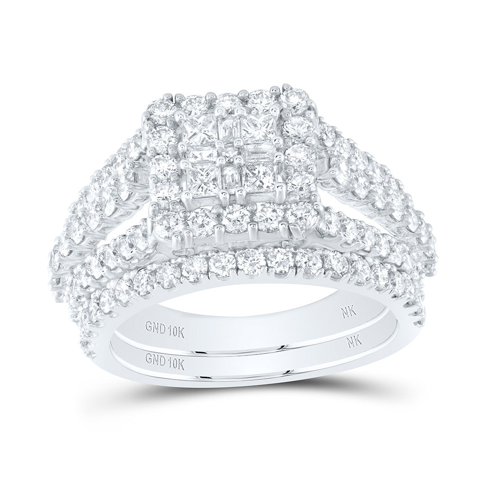 2CTW-DIA NK TESSERA BRIDAL SET