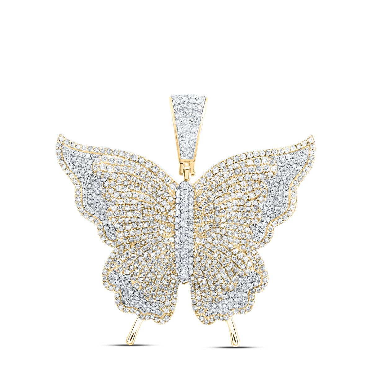 4 1/5CTW-DIA NK MENS BUTTERFLY CHARM