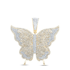 4 1/5CTW-DIA NK MENS BUTTERFLY CHARM
