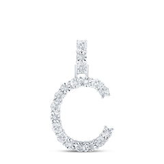 1/10CTW-DIA NK INITIAL "C" PENDANT