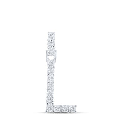 1/12CTW-DIA NK INITIAL "L" PENDANT