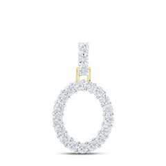 1/10CTW-DIA NK INITIAL "O" PENDANT