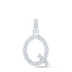 1/10CTW-DIA NK INITIAL "Q" PENDANT