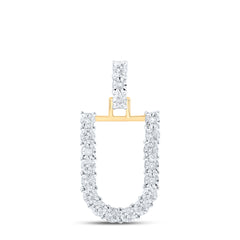 1/10CTW-DIA NK INITIAL "U" PENDANT