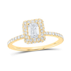 7/8CTW-DIA ANA M 1/2CT-CEME SINGLE HALO ENGAGEMENT RING