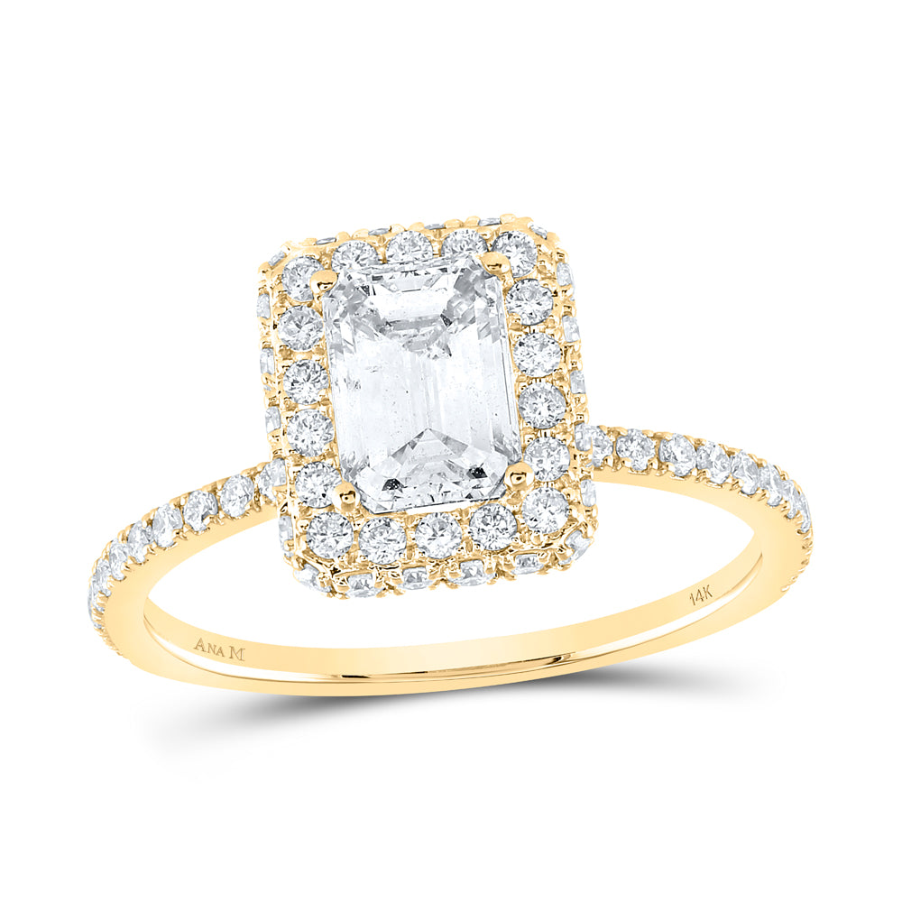 1 5/8CTW-DIA ANA M 1CT-CEME SINGLE HALO ENGAGEMENT RING