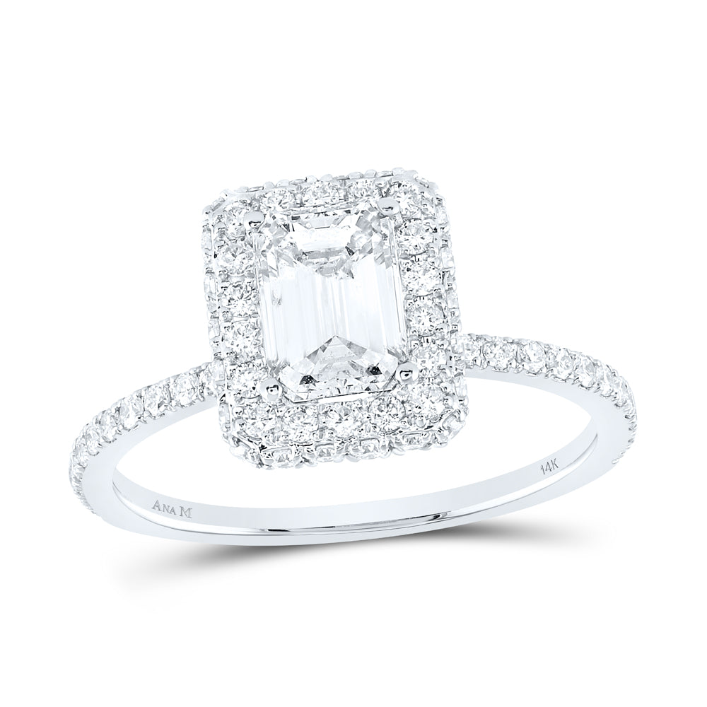 1 5/8CTW-DIA ANA M 1CT-CEME SINGLE HALO ENGAGEMENT RING