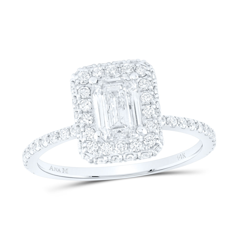 1 5/8CTW-DIA ANA M 1CT-CEME SINGLE HALO ENGAGEMENT RING