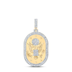 1 3/8CTW-DIA NK ÃEAGLEÄ MENS CHARM