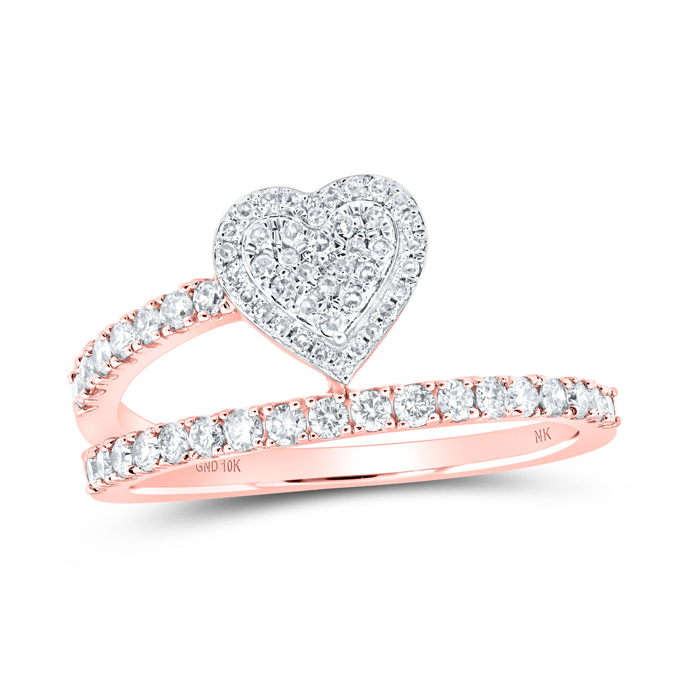 1/2CTW-DIA NK HEART RING