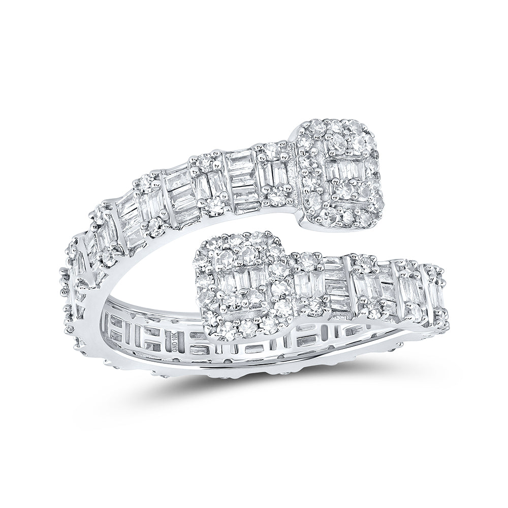 1CTW-DIA NK SQUARE SHAPE CLUFF RING