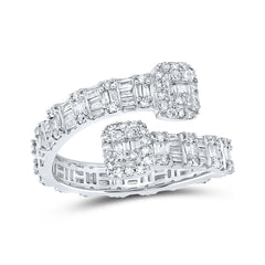 1CTW-DIA NK SQUARE SHAPE CLUFF RING