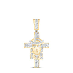 1 CTW-DIA NK JESUS CROSS MENS CHARM