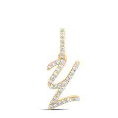 1/8CTW-DIA NK INITIAL "Y" PENDANT
