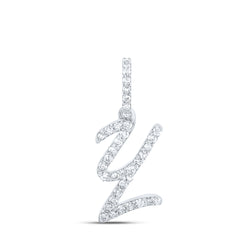 1/8CTW-DIA NK INITIAL "Y" PENDANT