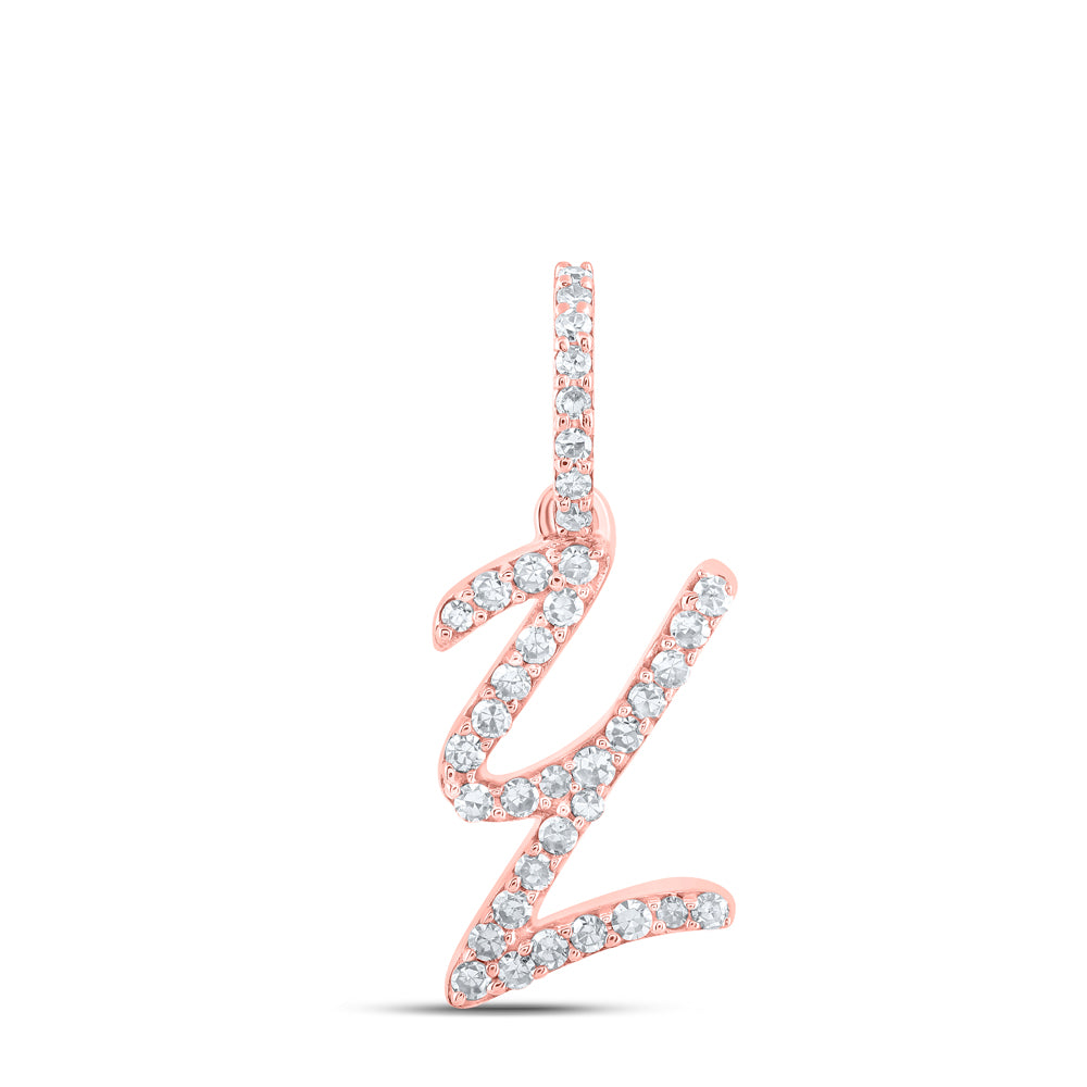 1/8CTW-DIA NK INITIAL "Y" PENDANT
