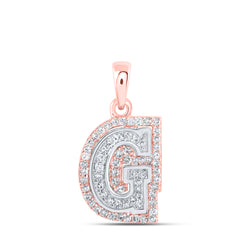 1/5CTW-DIA NK INITIAL "G" PENDANT