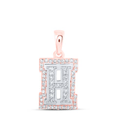 1/5CTW-DIA NK INITIAL "H" PENDANT