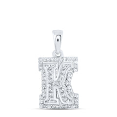 1/5CTW-DIA NK INITIAL "K" PENDANT