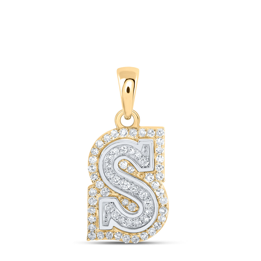 1/5CTW-DIA NK INITIAL "S" PENDANT
