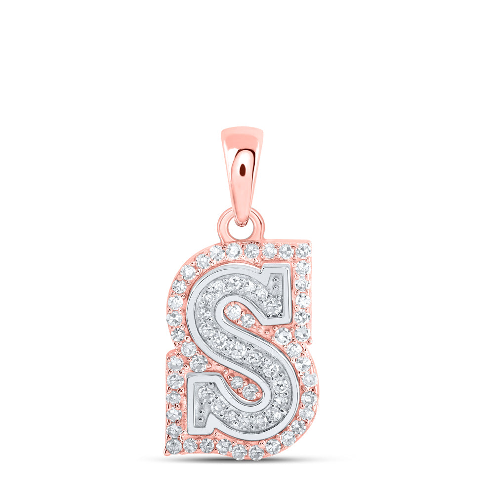 1/5CTW-DIA NK INITIAL "S" PENDANT