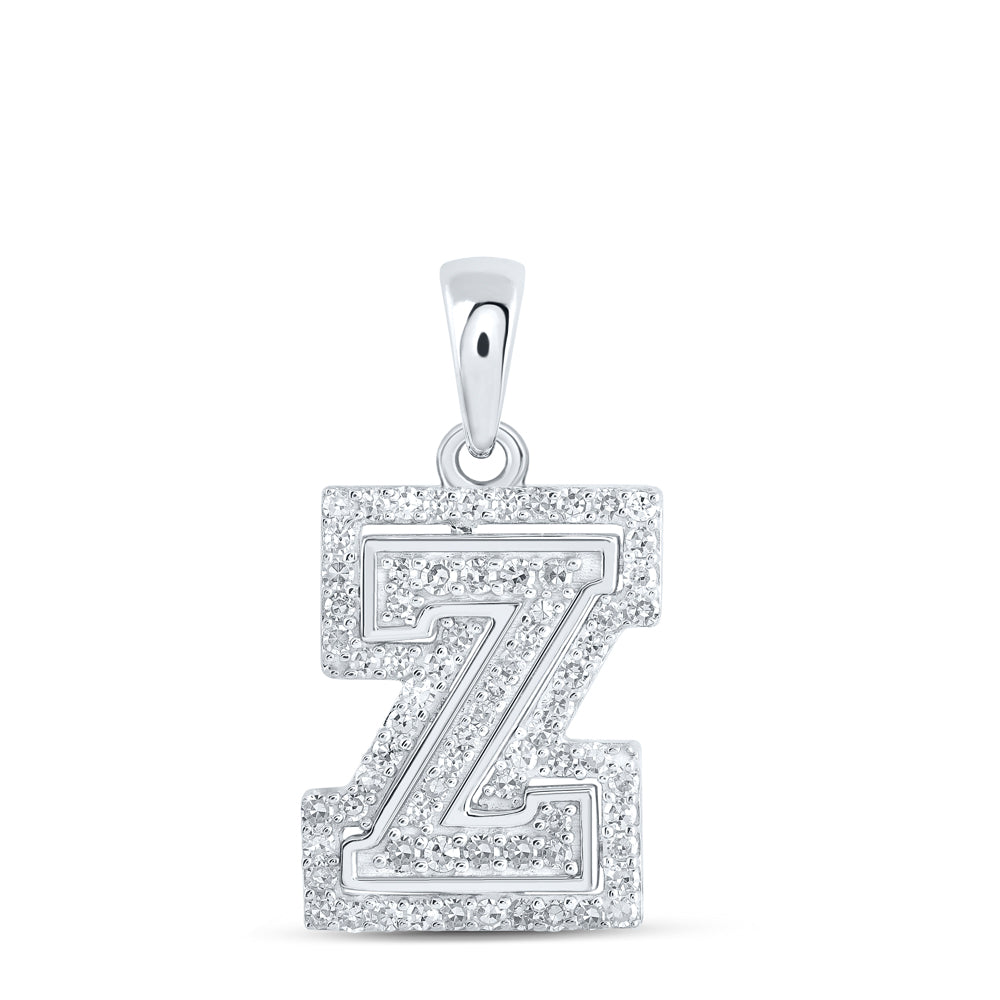 1/4CTW-DIA NK INITIAL "Z" PENDANT