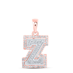 1/4CTW-DIA NK INITIAL "Z" PENDANT