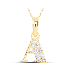 1/20CTW-DIA NK INITIAL "A" PENDANT