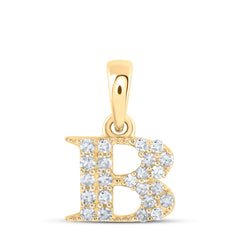 1/10CTW-DIA NK INITIAL "B" PENDANT