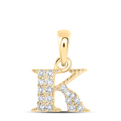 1/12CTW-DIA NK INITIAL "K" PENDANT