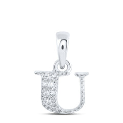 1/20CTW-DIA NK INITIAL "U" PENDANT
