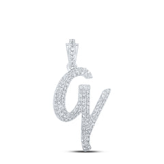 1/2CTW-DIA NK INITIAL "Q" PENDANT