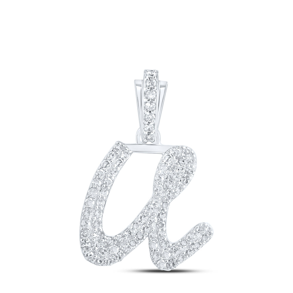 1/3CTW-DIA NK INITIAL "U" PENDANT