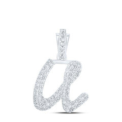 1/3CTW-DIA NK INITIAL "U" PENDANT