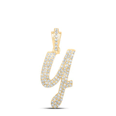 1/2CTW-DIA NK INITIAL "Y" PENDANT
