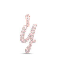 1/2CTW-DIA NK INITIAL "Y" PENDANT