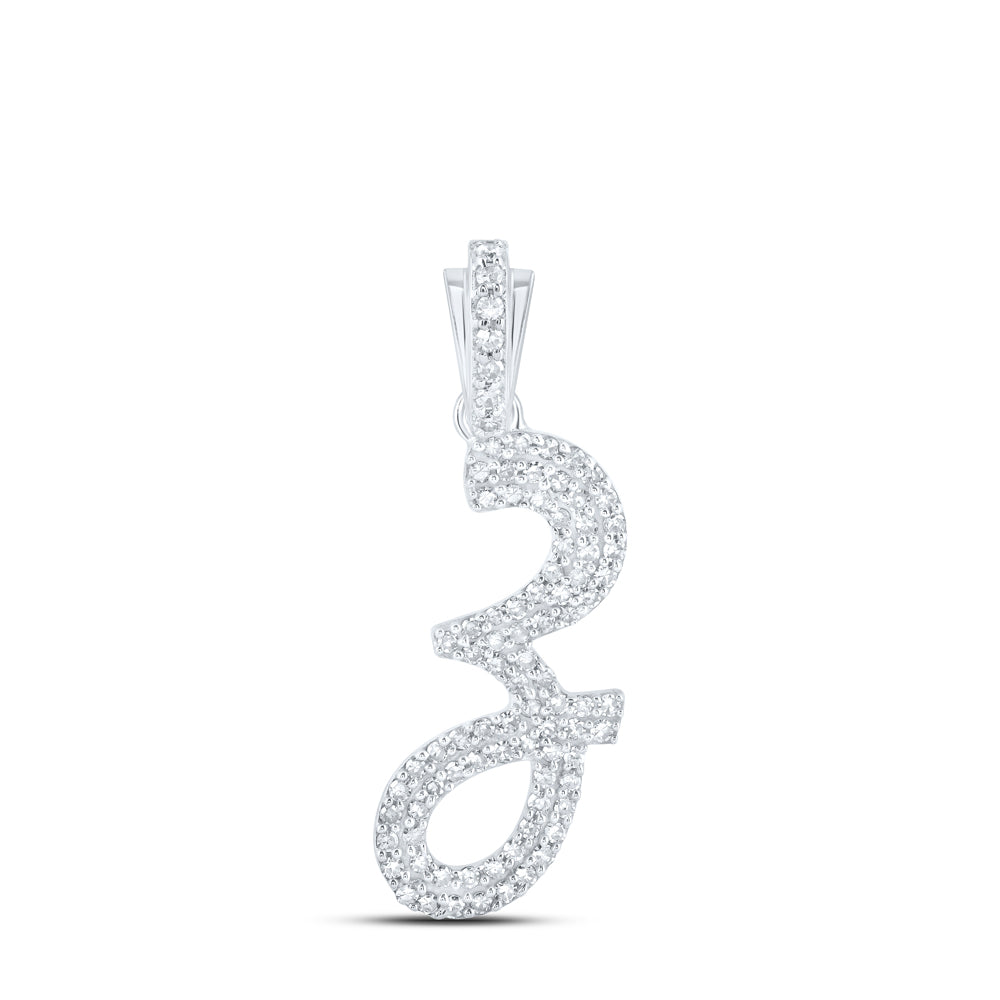 1/3CTW-DIA NK INITIAL "Z" PENDANT
