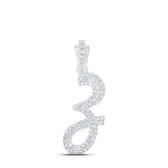 1/3CTW-DIA NK INITIAL "Z" PENDANT