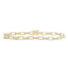 5CTW-DIA NK (5 MM)  ANCHOR MENS BRACELET (8.50 INCH)