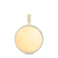 10K Yellow Gold 1 1/5 CTW-Natural Diamond Round Urn Memory Pendant 24.25 Gram