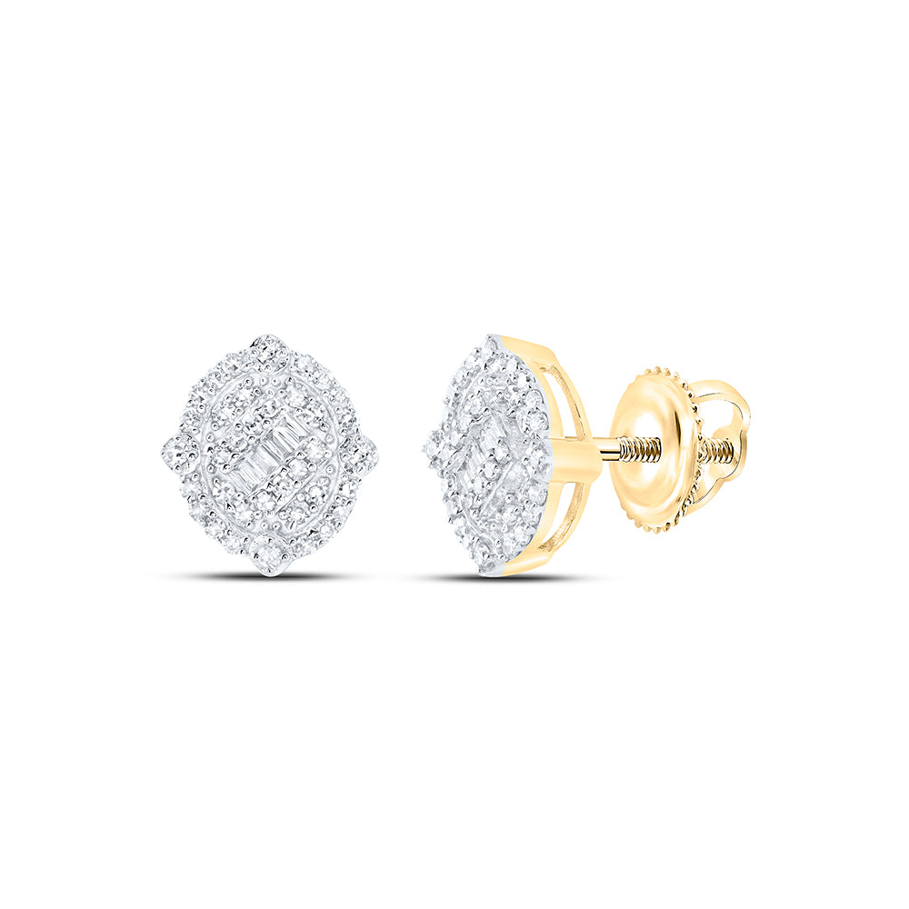 3/8CTW-DIA NK OVAL EARRING